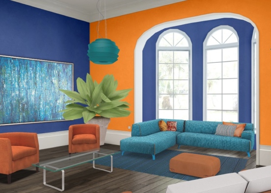Bleu orange Design Rendering