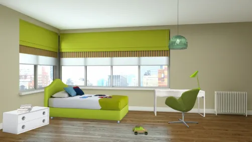 Green bedroom for boys 