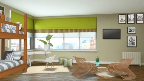 Jute rug white natural finishes with lime green and blue accents 