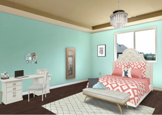 Beautiful teen girls room! Design Rendering