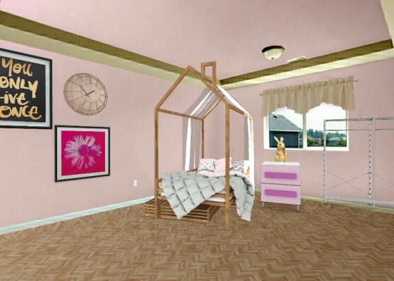Little girl's dream room Design Rendering