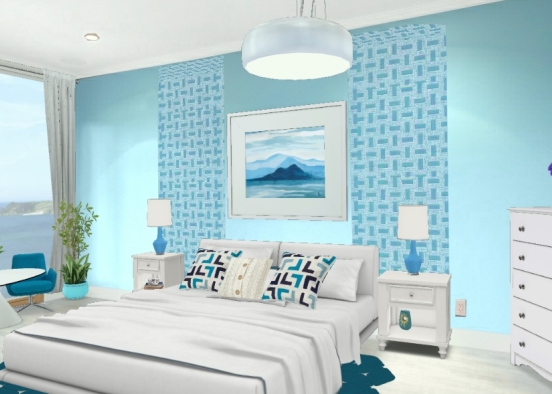 Blue Bedroom 2 Design Rendering