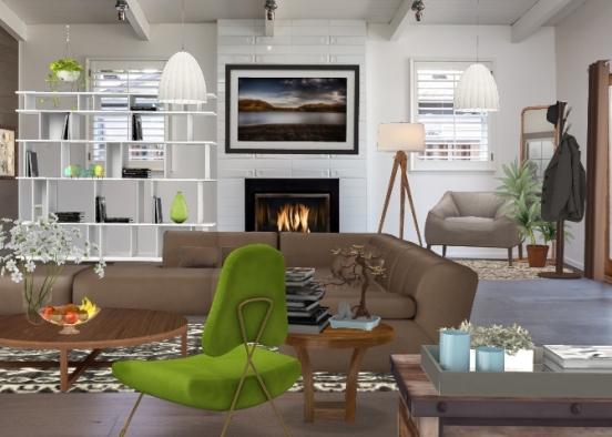 Airy living room Design Rendering