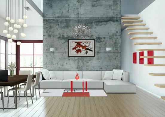 Red and White Design Rendering