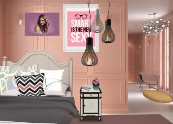 Pinkish girl room Design Rendering