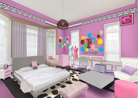 sejals  pink room Design Rendering