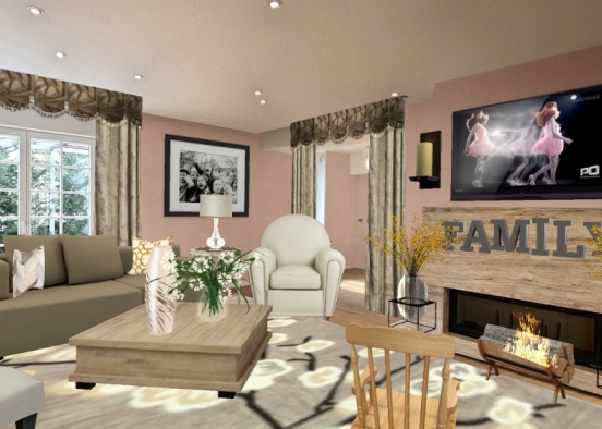 Family room Design Rendering