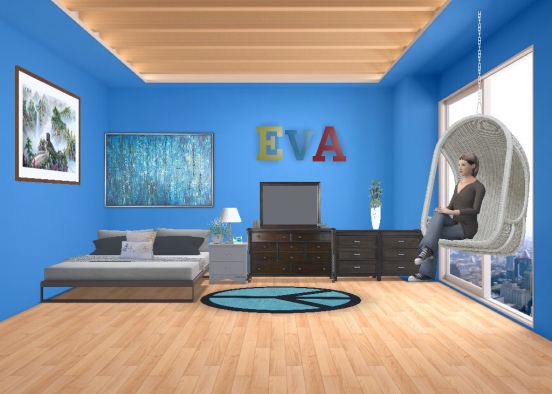 blue bedroom 🎽🎿🗾🎆🎇🌠 Design Rendering