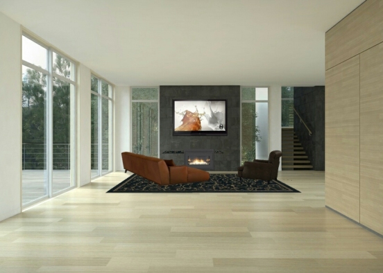 Scenic living room Design Rendering