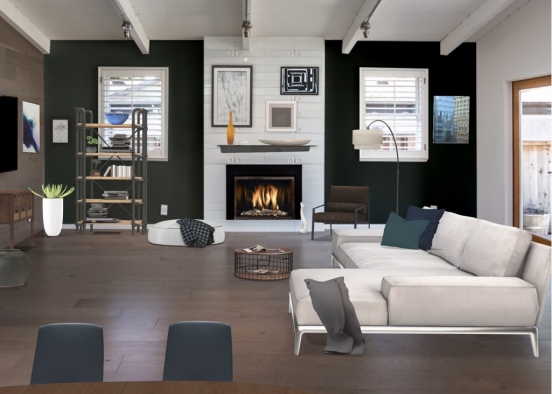 modern living area Design Rendering