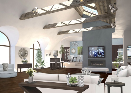 Just a lovely living room 💙 Design Rendering