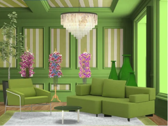 Living Room In A Green House