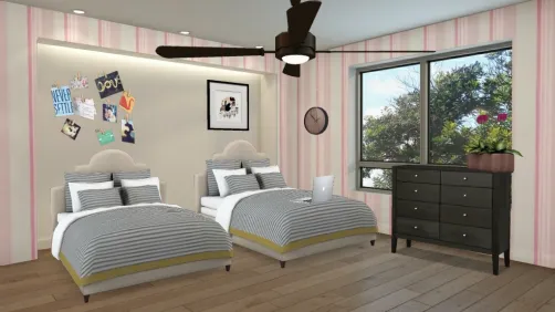 Quarto moderno de irmas