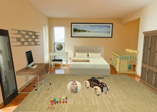 House #3 parents bedroom Design Rendering