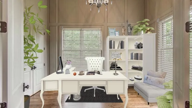 At Home Office Design Rendering