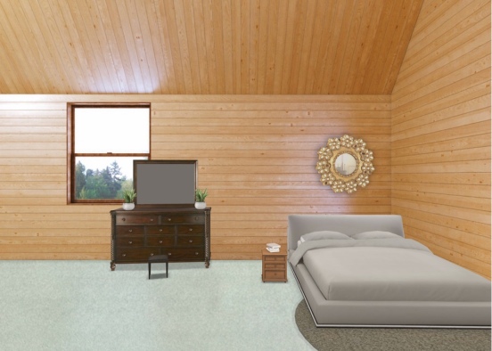 just a wooden room  Design Rendering