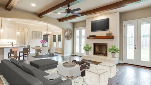 French doors, modern living 
