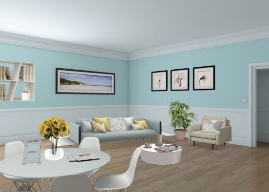 Cute living room  Design Rendering