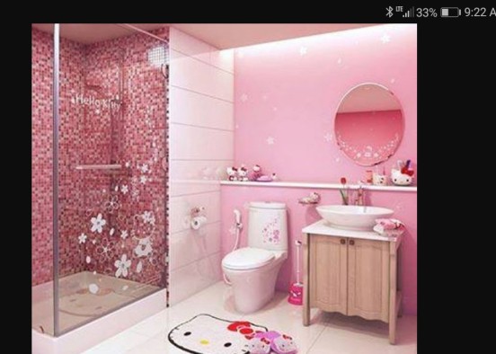 Little Girl bathroom Design Rendering