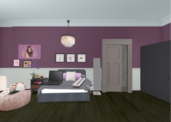 Twin girl bedroom  Design Rendering