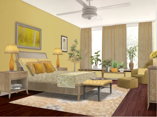 Gold bedroom