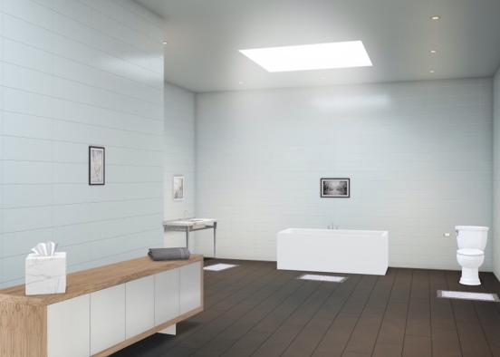 Modern Day Bathroom Design Rendering