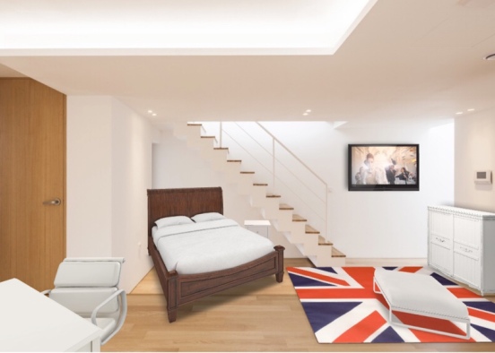 Britain bedroom  Design Rendering