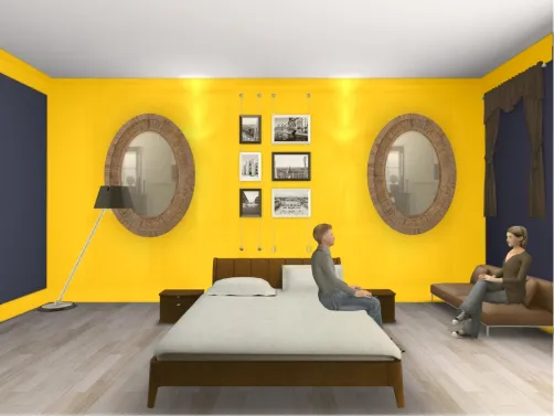 bedroom yellow qwe