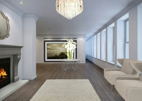 Coastal Condo Entry by Michelle Denise Design Rendering