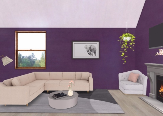 girly living room Design Rendering