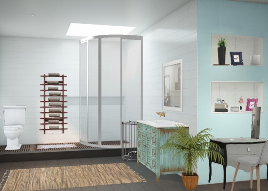 Bathroom/Get Ready Room Design Rendering