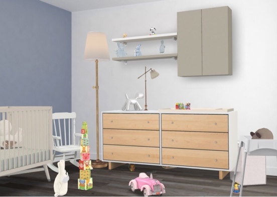 unorganized child room Design Rendering