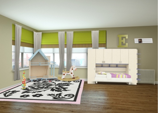 Evelyn play and bedroom Design Rendering