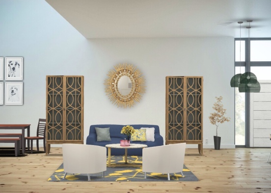 gold and wood  Design Rendering
