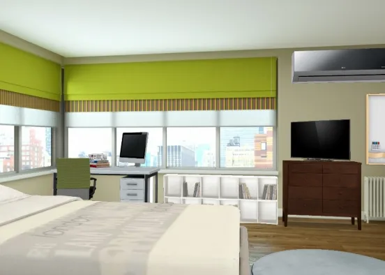Kid's room with a technologic look Design Rendering
