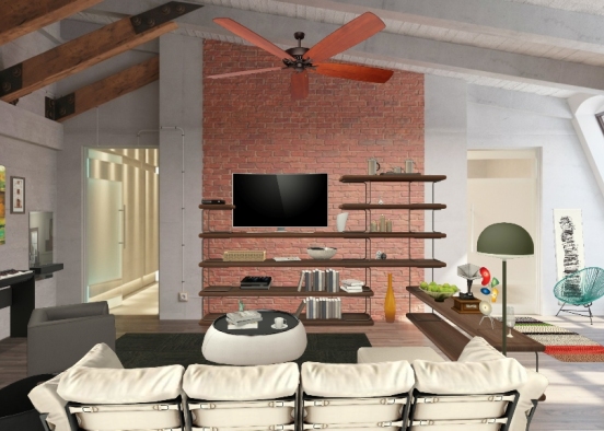 Dream Living Room  Design Rendering
