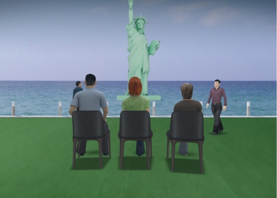 Waiting Area To Liberty Island Design Rendering