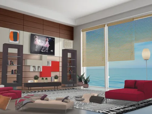 Sala de TV casa praia