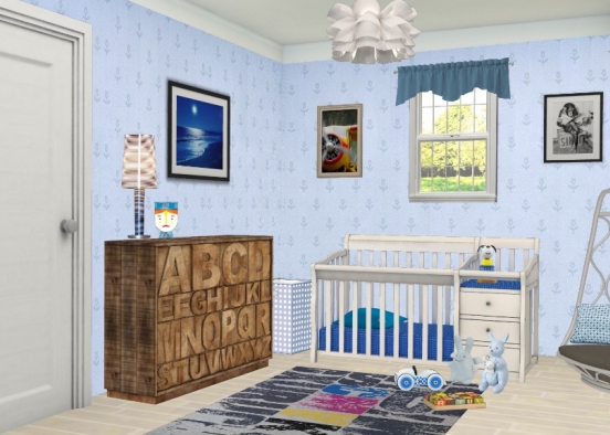 Baby Boy's Room  Design Rendering