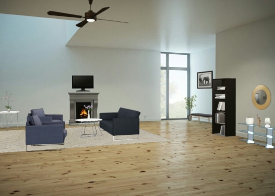 Clean living room,the holden family Design Rendering