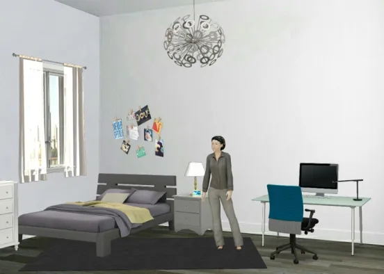 My ,real' bedroom:) Design Rendering