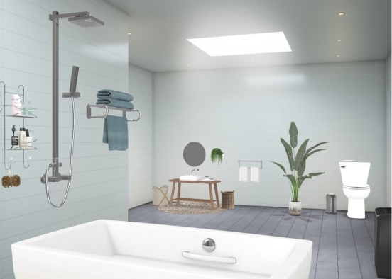 minimalistic bathroom Design Rendering