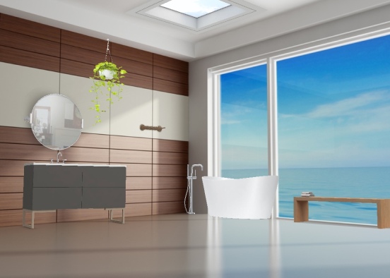 minimalistic bathroom  Design Rendering