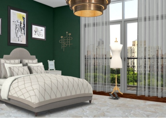 city bedroom Design Rendering