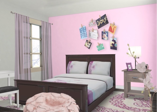 Mandevilla Pink Bedroom Design Rendering