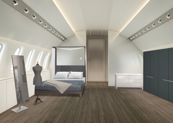 Airaplane bedroom Design Rendering
