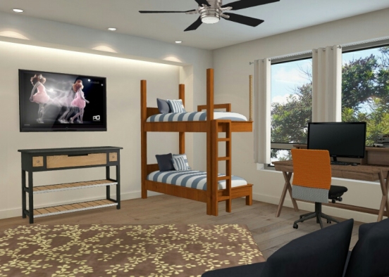 Jin's Dorm Room Design Rendering