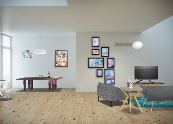 Studio apartment Design Rendering