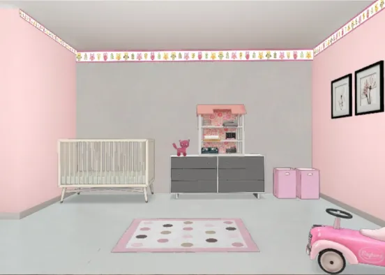 Chambre fille Design Rendering