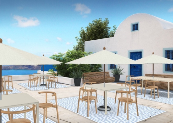 Greece terrasse Design Rendering